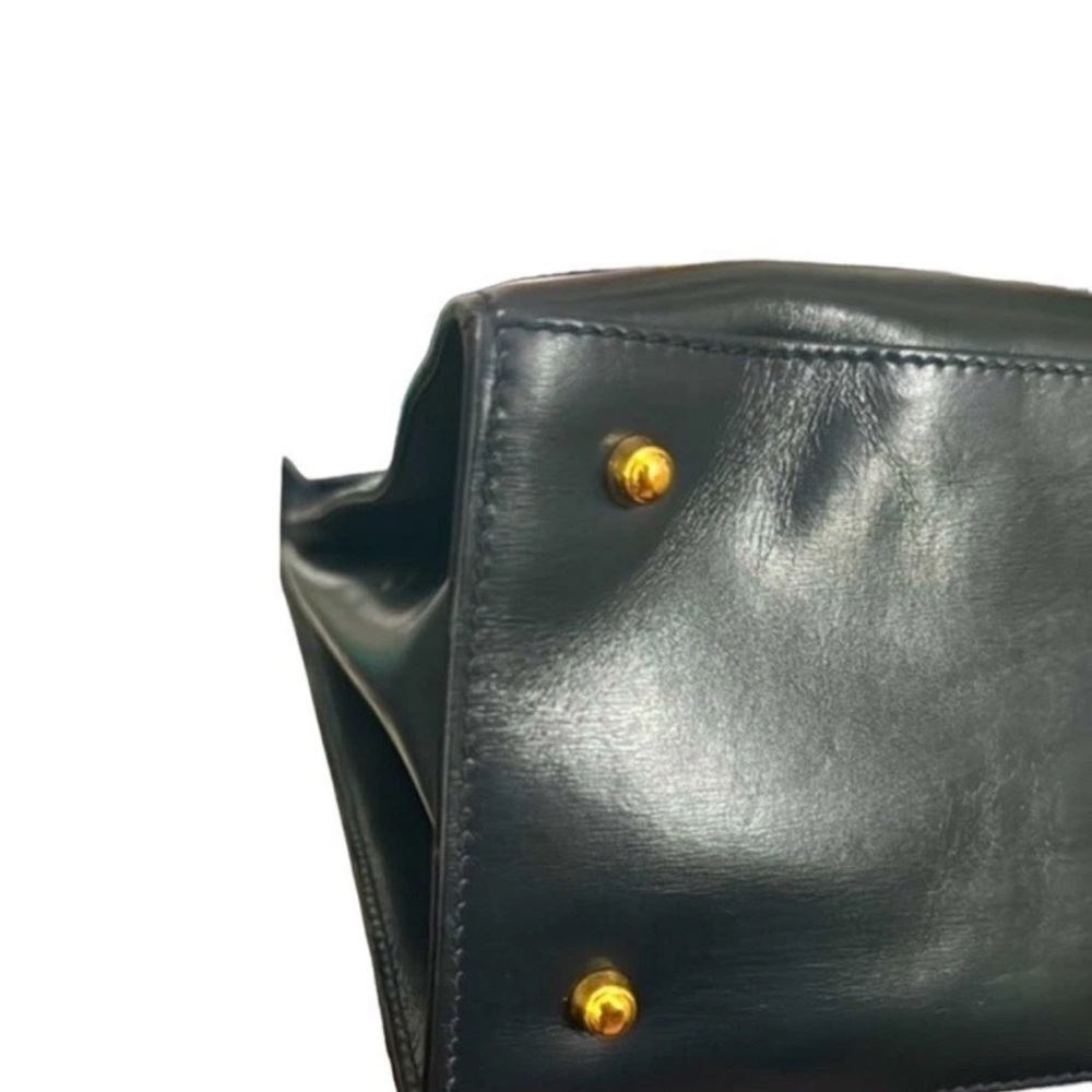 Gucci Parisian Trending Vintage Black Leather Crossbody Satchel Bag - Picture 10 of 15